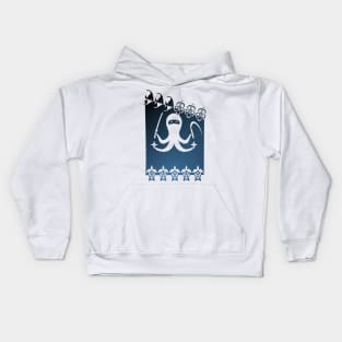 Ninja Octopus Cooking a funny Kids Hoodie